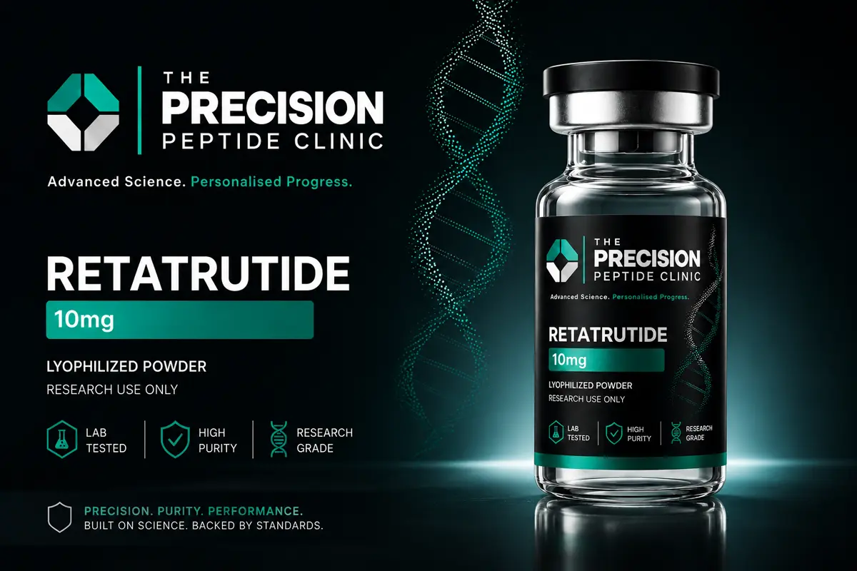 The Precision Peptide Clinic — 99%+ purity research peptides, HPLC-MS verified, same-day dispatch Australia-wide